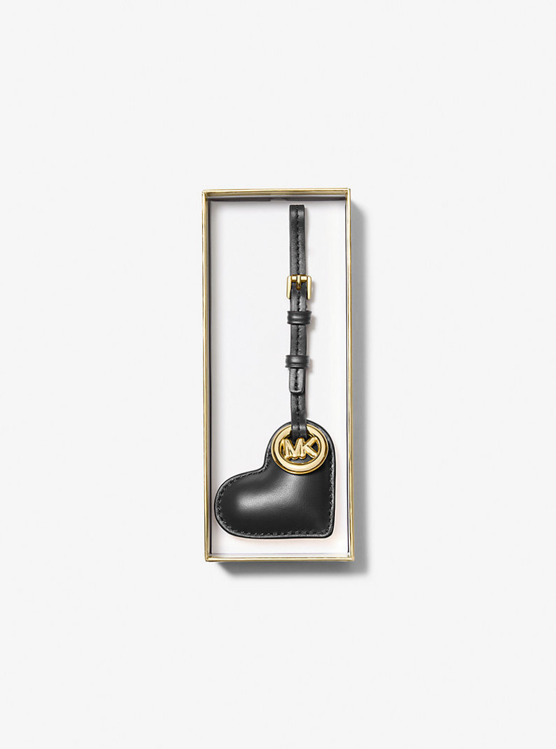 MICHAEL KORS Puffy Heart Leather Bag Charm outlook