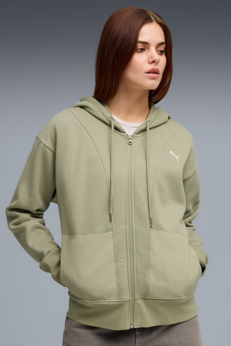PUMA HER Relaxed Full-Zip Hoodie Women outlook