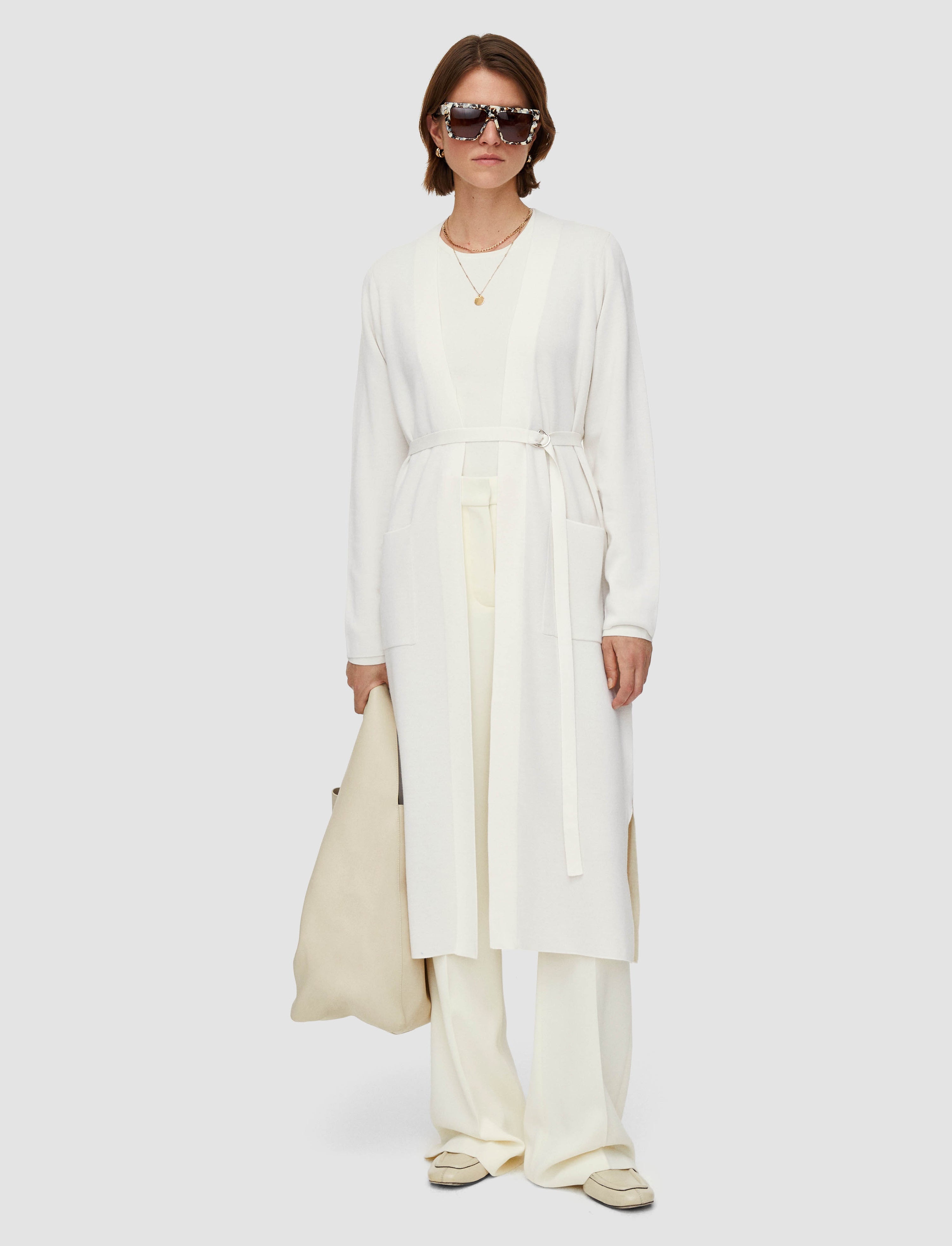 Wool Silk Long Cardigan - 2