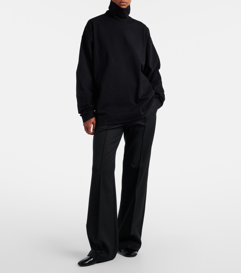 PHOEBE PHILO Oversized jersey turtleneck top outlook