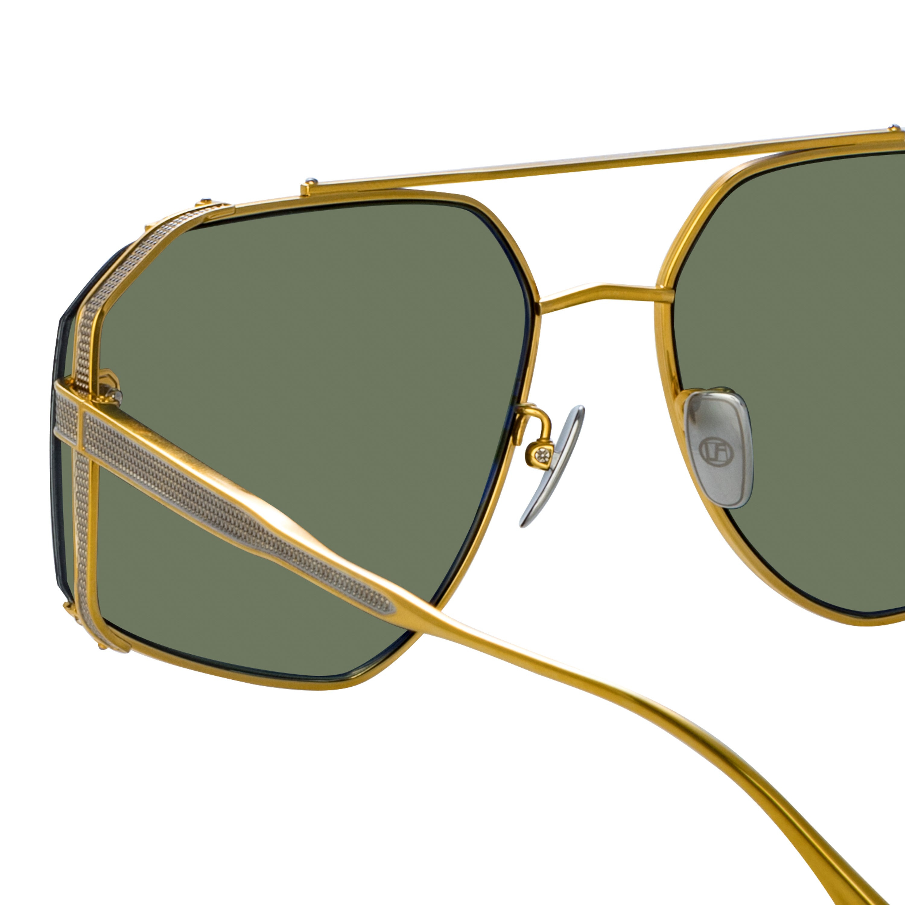 MEN'S AMAR AVIATOR SUNGLASSES IN YELLOW GOLD - 8