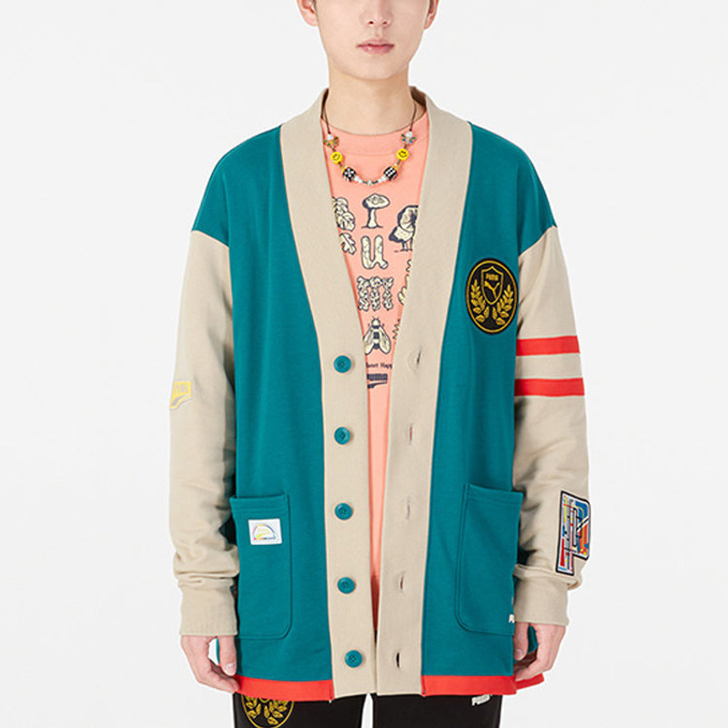 PUMA Puma Mix Badge Long Cardigan 'Green' 537004-90 outlook