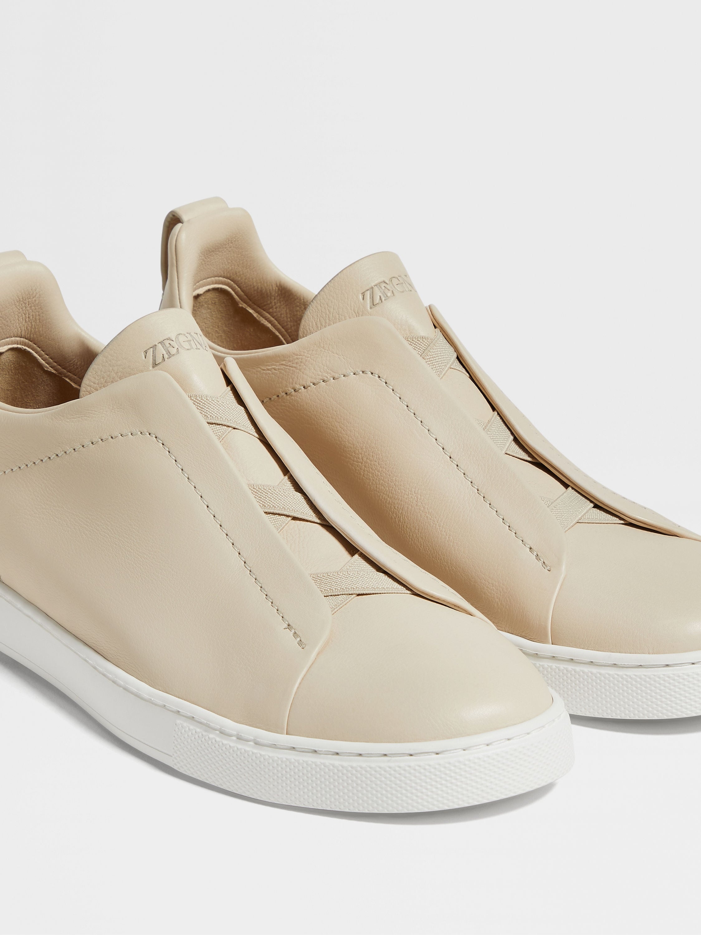 LIGHT BEIGE TRIPLE STITCH™ SECONDSKIN SNEAKERS - 2