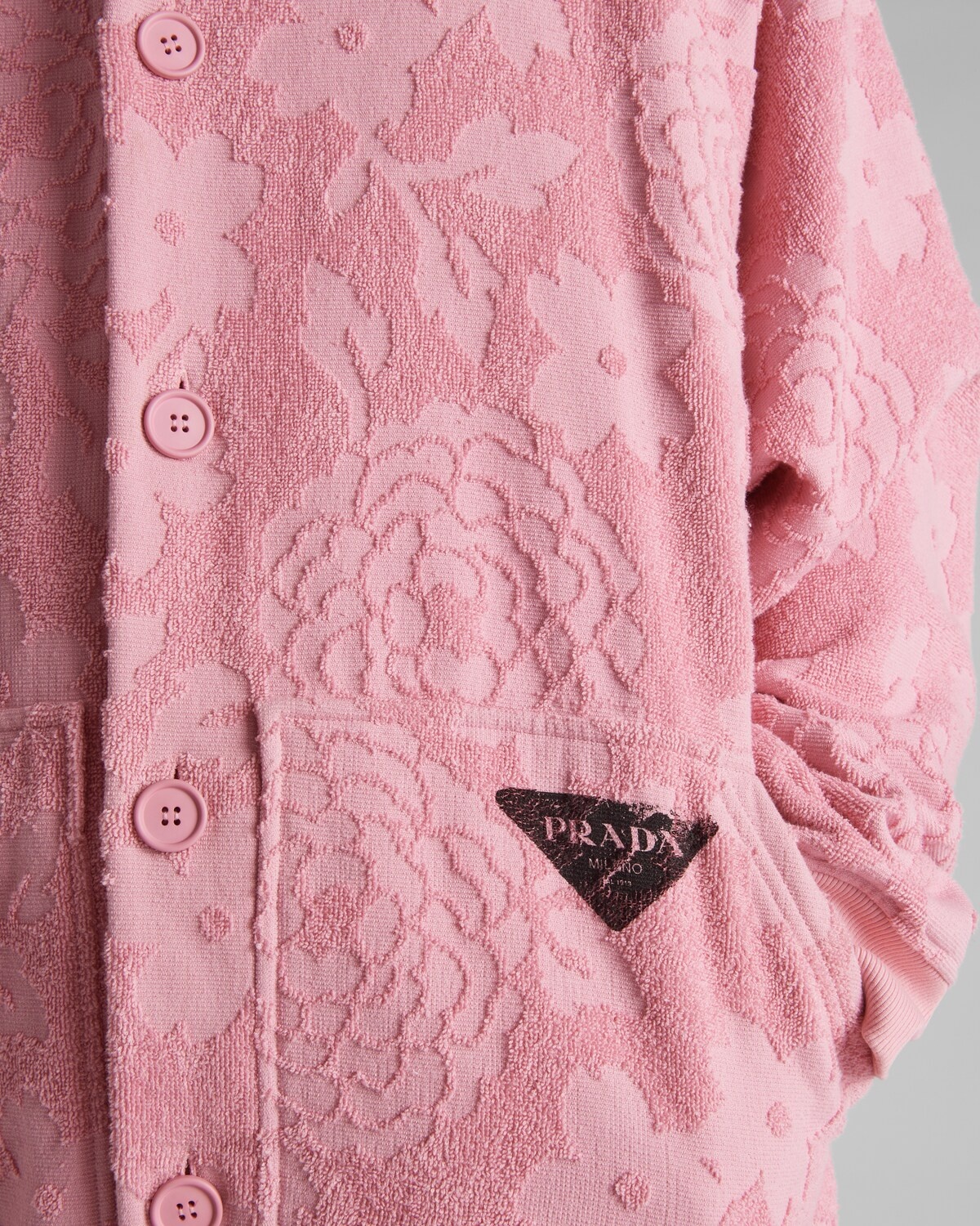 Jacquard terrycloth hoodie - 4