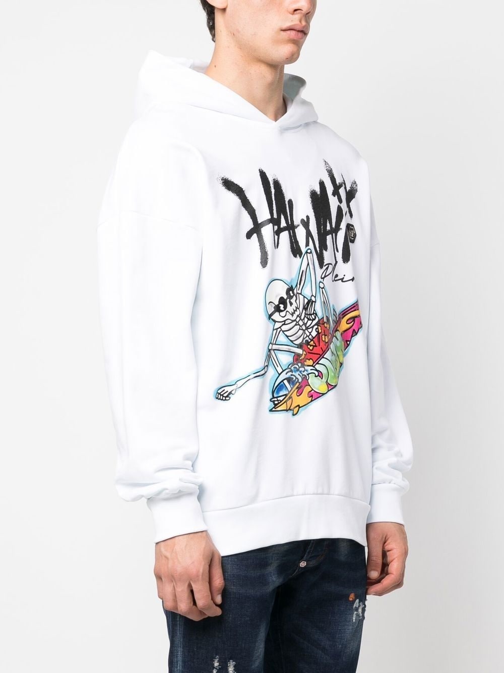 Hawaii-print cotton hoodie - 3