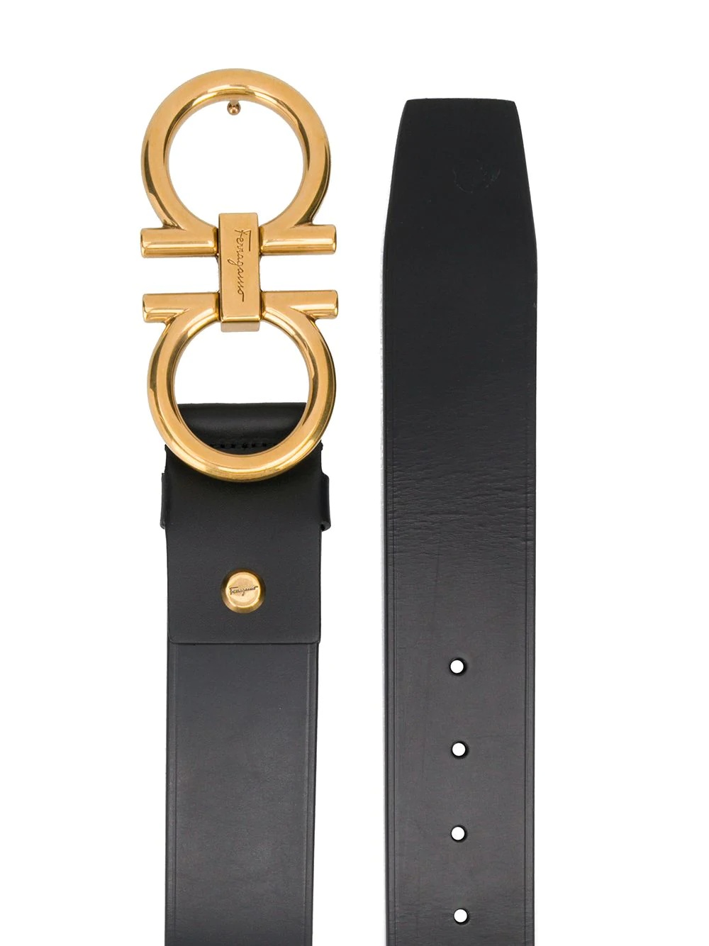 Gancini leather belt - 2