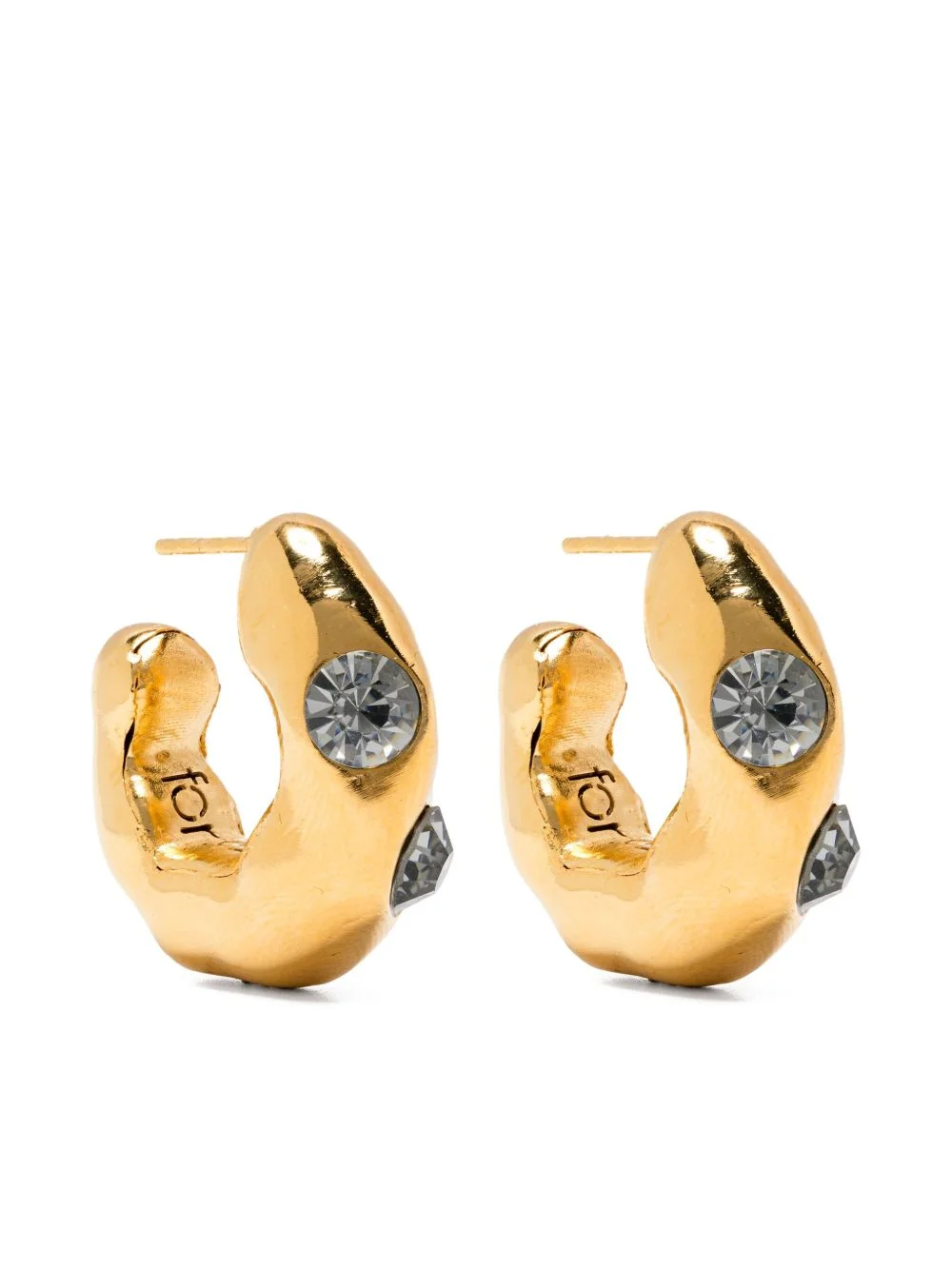 Dangling strass earrings - 1