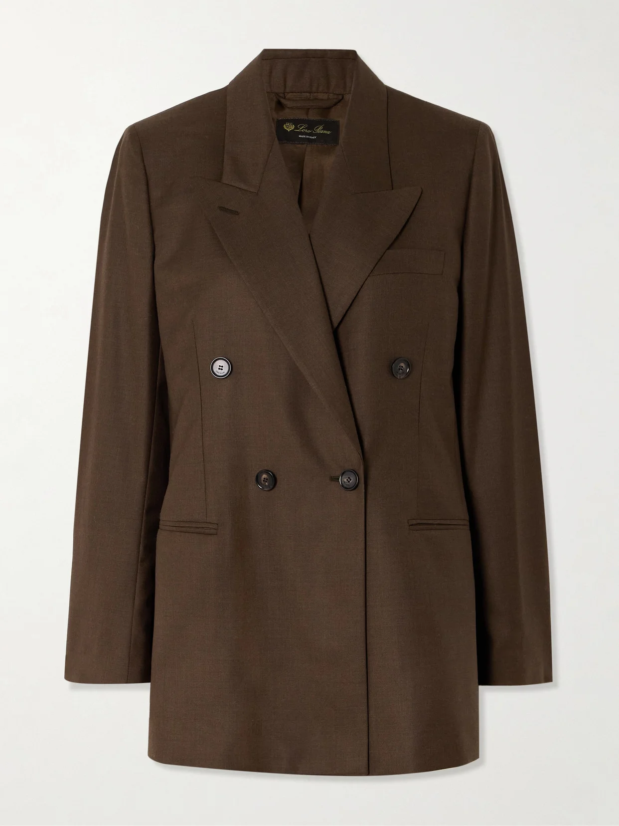 Oversized Double-breasted Virgin Wool Blazer - 1