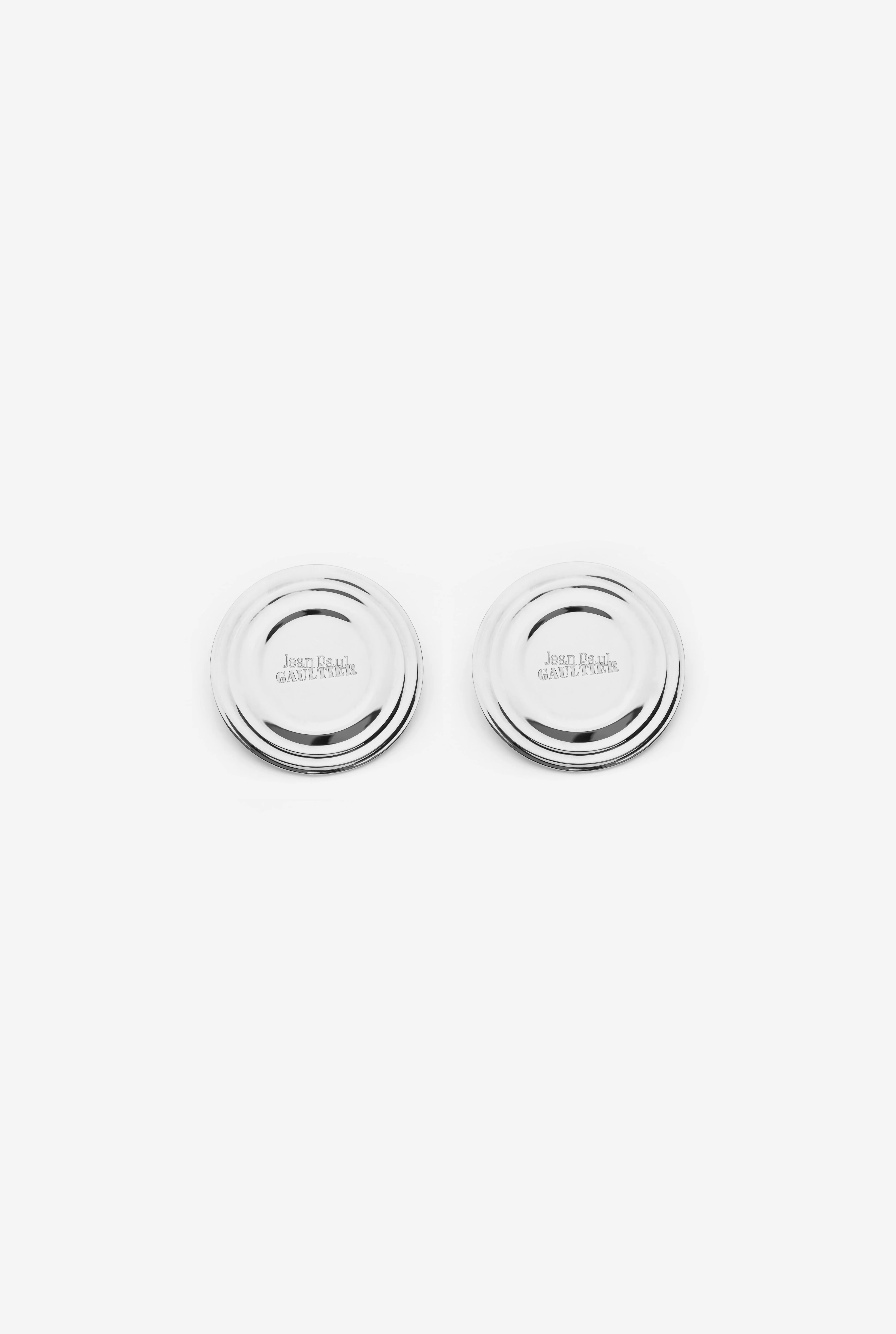 THE SILVER-TONED CAN EARRINGS - 1