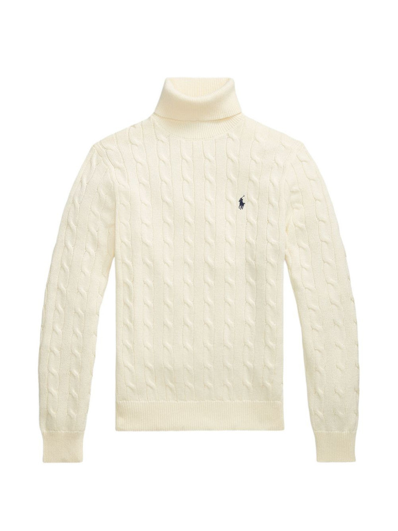 cable-knit roll-neck sweater 1