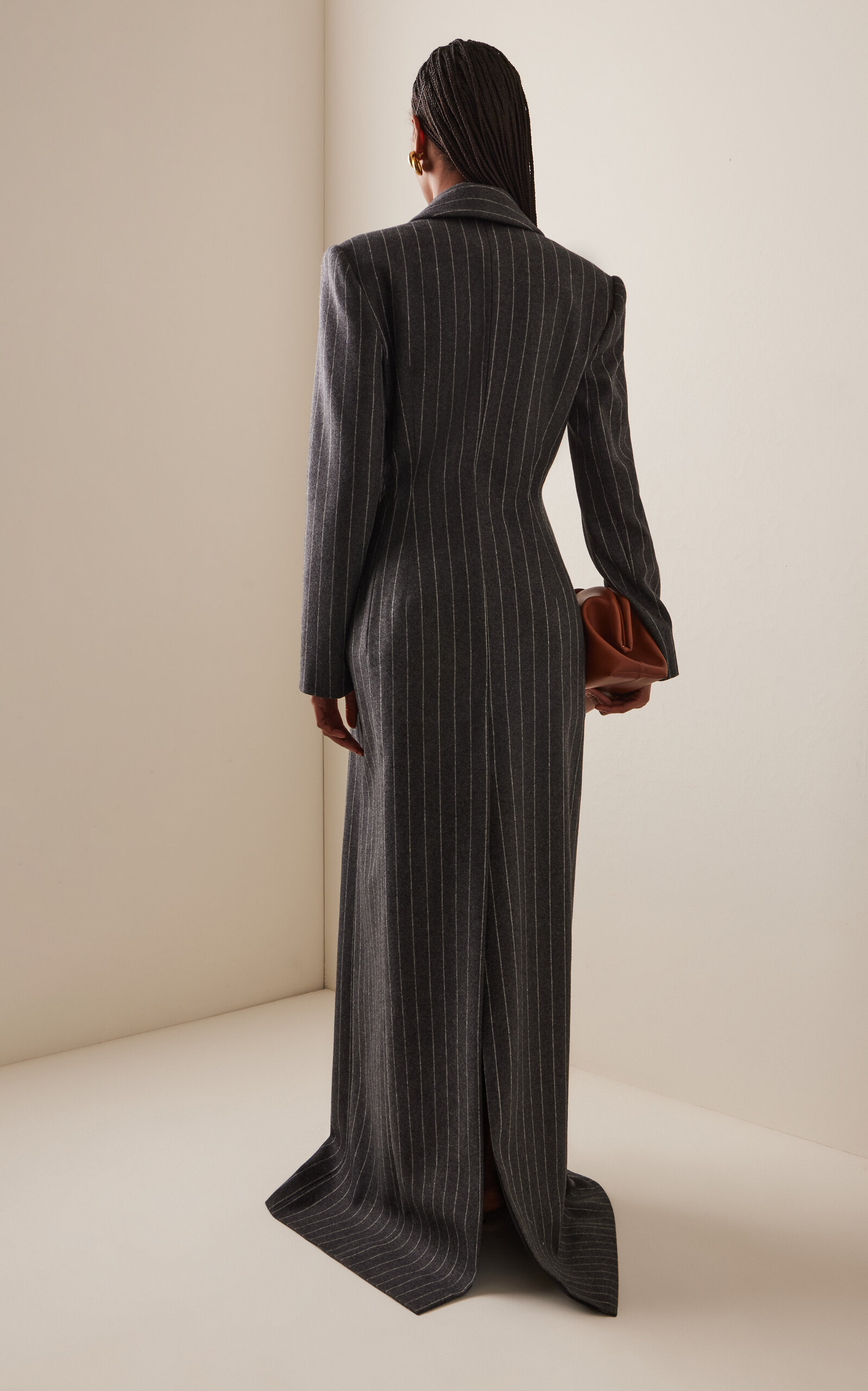 Double-Breasted Wool-Blend Coat grey - 4