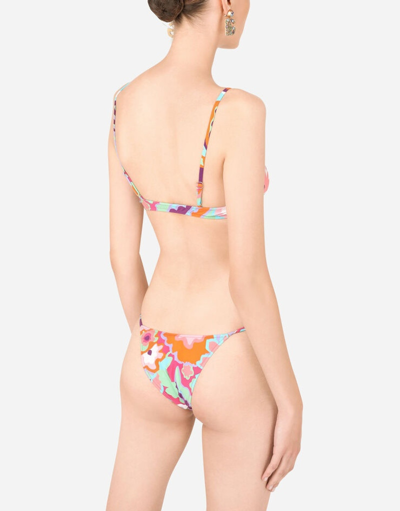Dolce & Gabbana 60s-print bralet bikini outlook