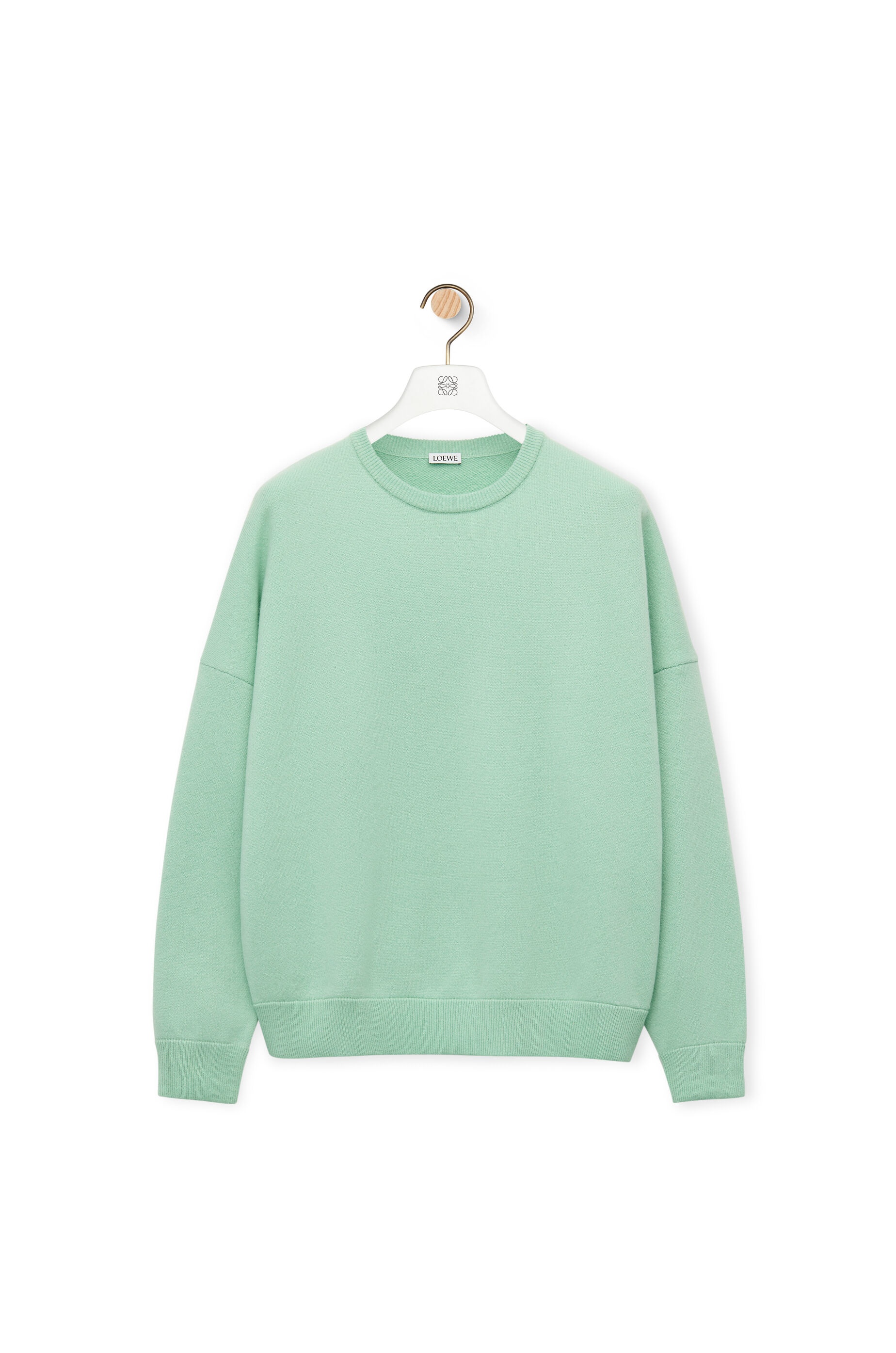 Oversize crew neck sweater in cashmere - 1