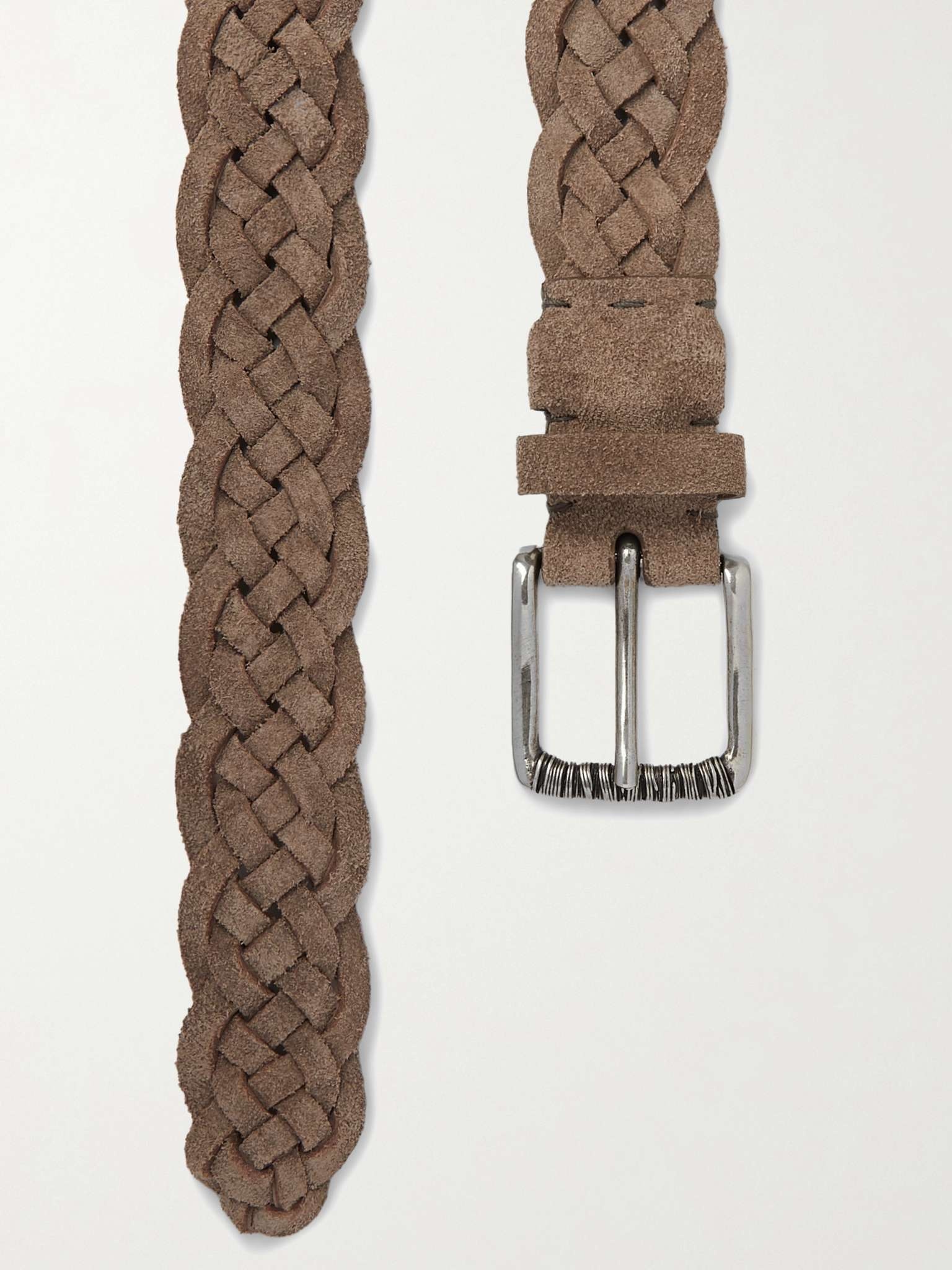 3cm Woven Suede Belt - 3