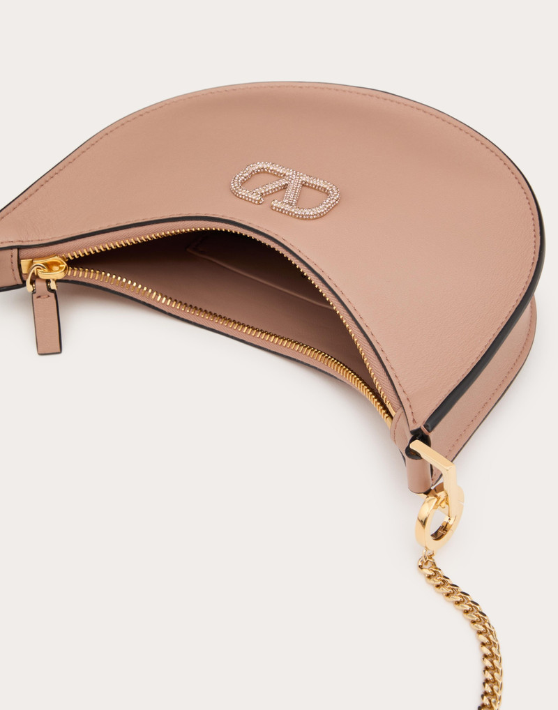 Valentino VLOGO SIGNATURE CALFSKIN HOBO MINI BAG WITH JEWEL LOGO outlook