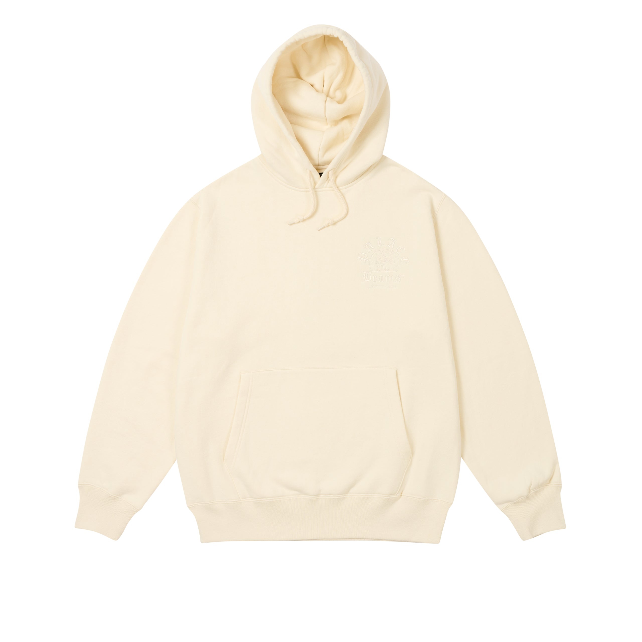 PALACE BEAMS PLUS GRAPHIC HOOD WHISPER WHITE - 2