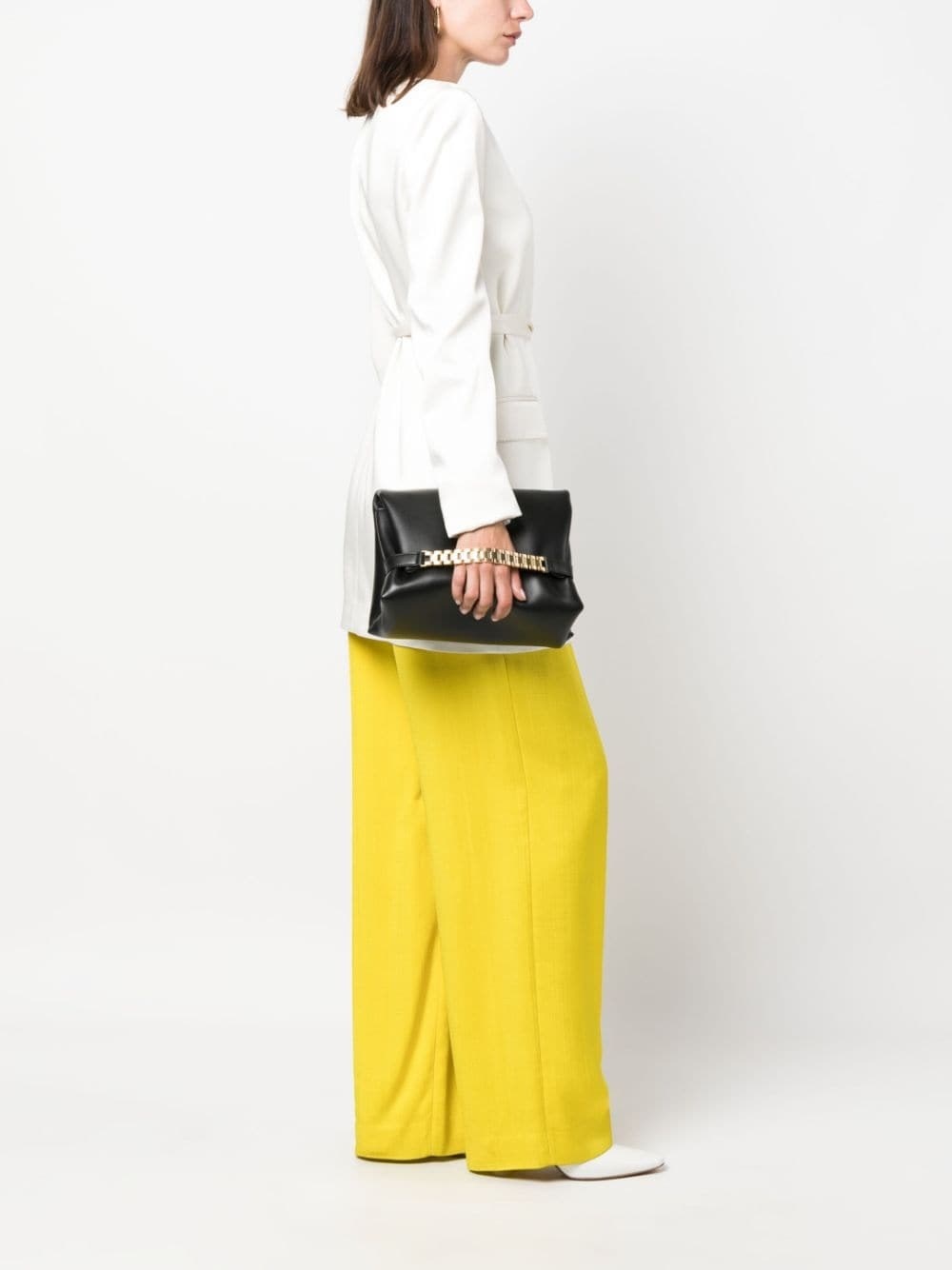 Chain leather clutch - 2