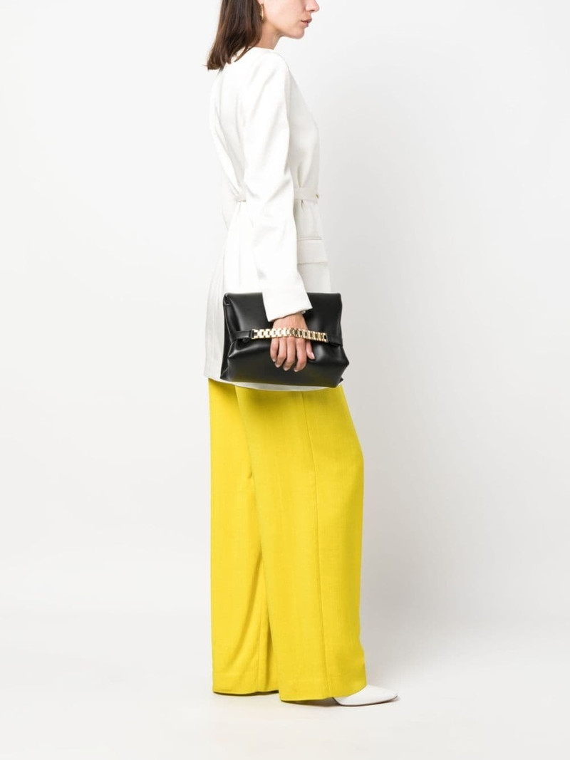 Victoria Beckham Chain leather clutch outlook