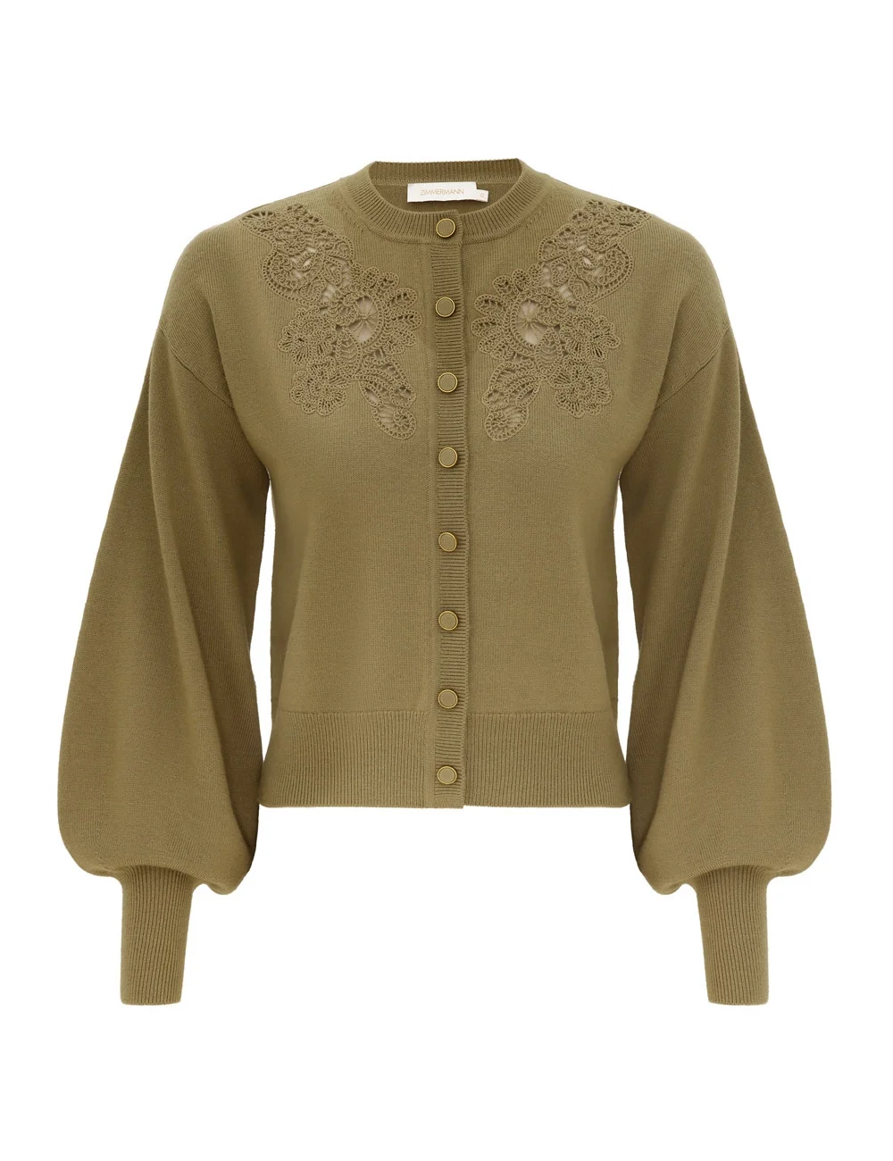 CLASH MERINO LACE CARDIGAN - 1