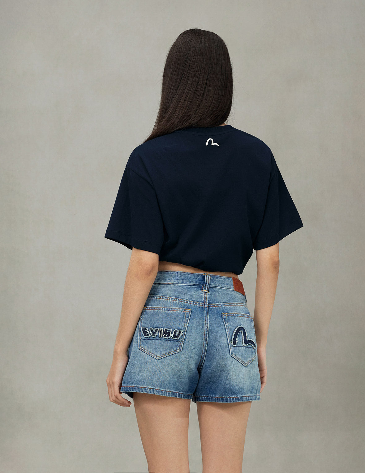 Seagull Print and Twisted Rope Logo Embroidery Boyfriend T-Shirt - 4