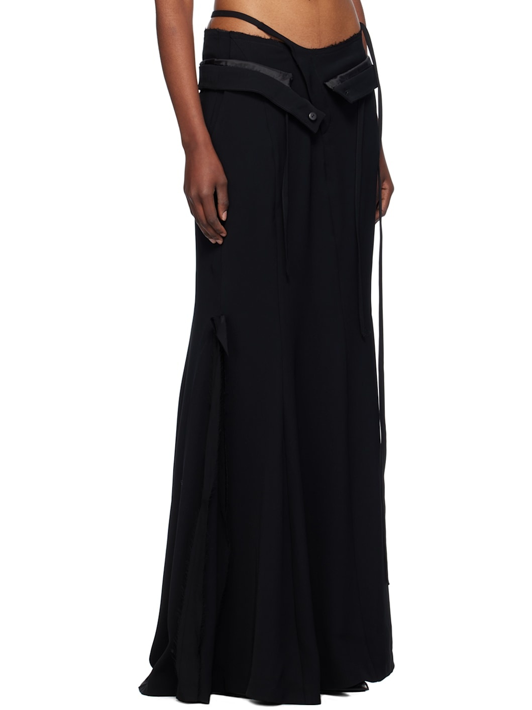 Black Mermaid Suit Maxi Skirt - 2