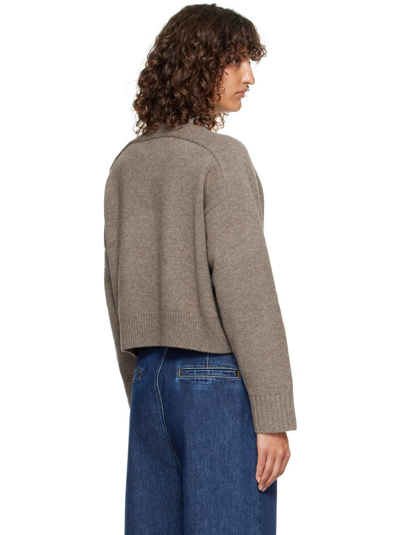 Taupe Bruzzi LDS Boxy Cashmere Sweater 3