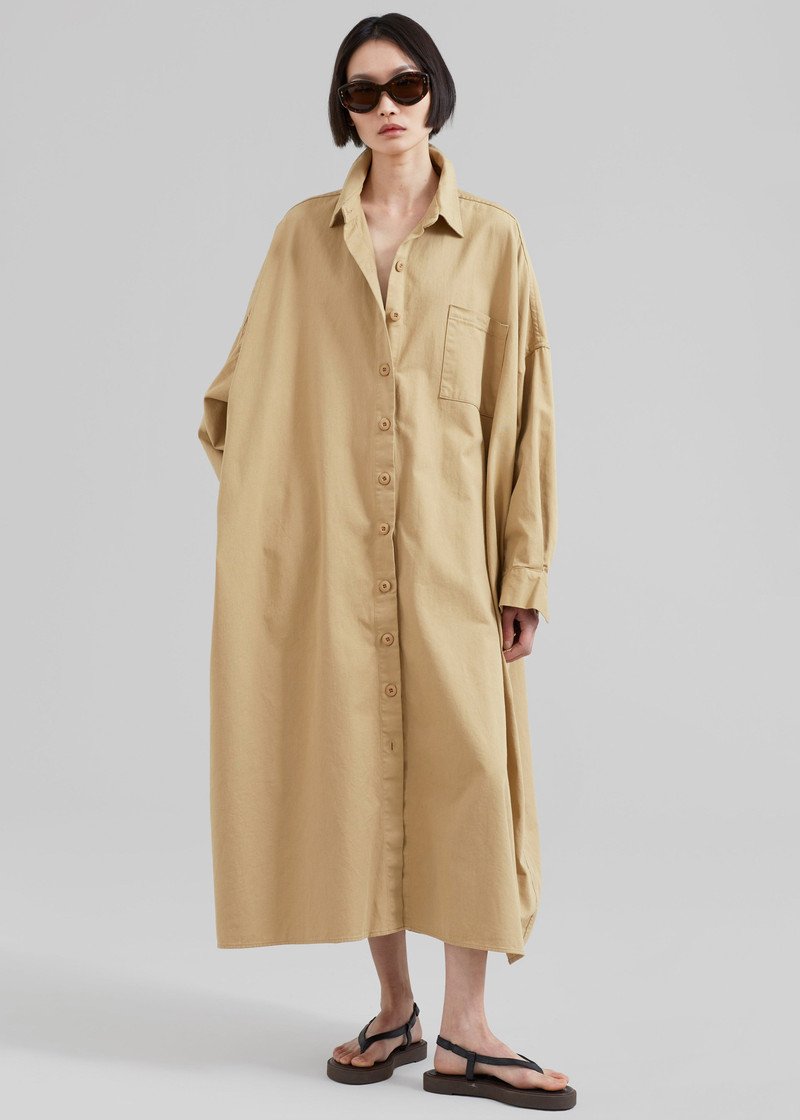Kason Oversized Shirt Dress - Sahara 3