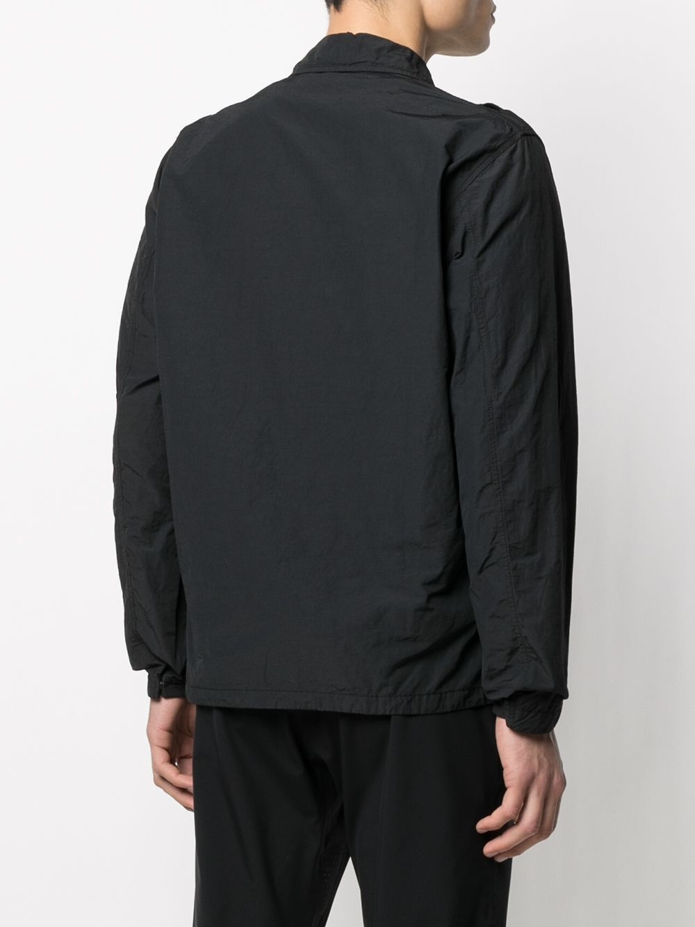 logo patch zipped over-shirt - 4