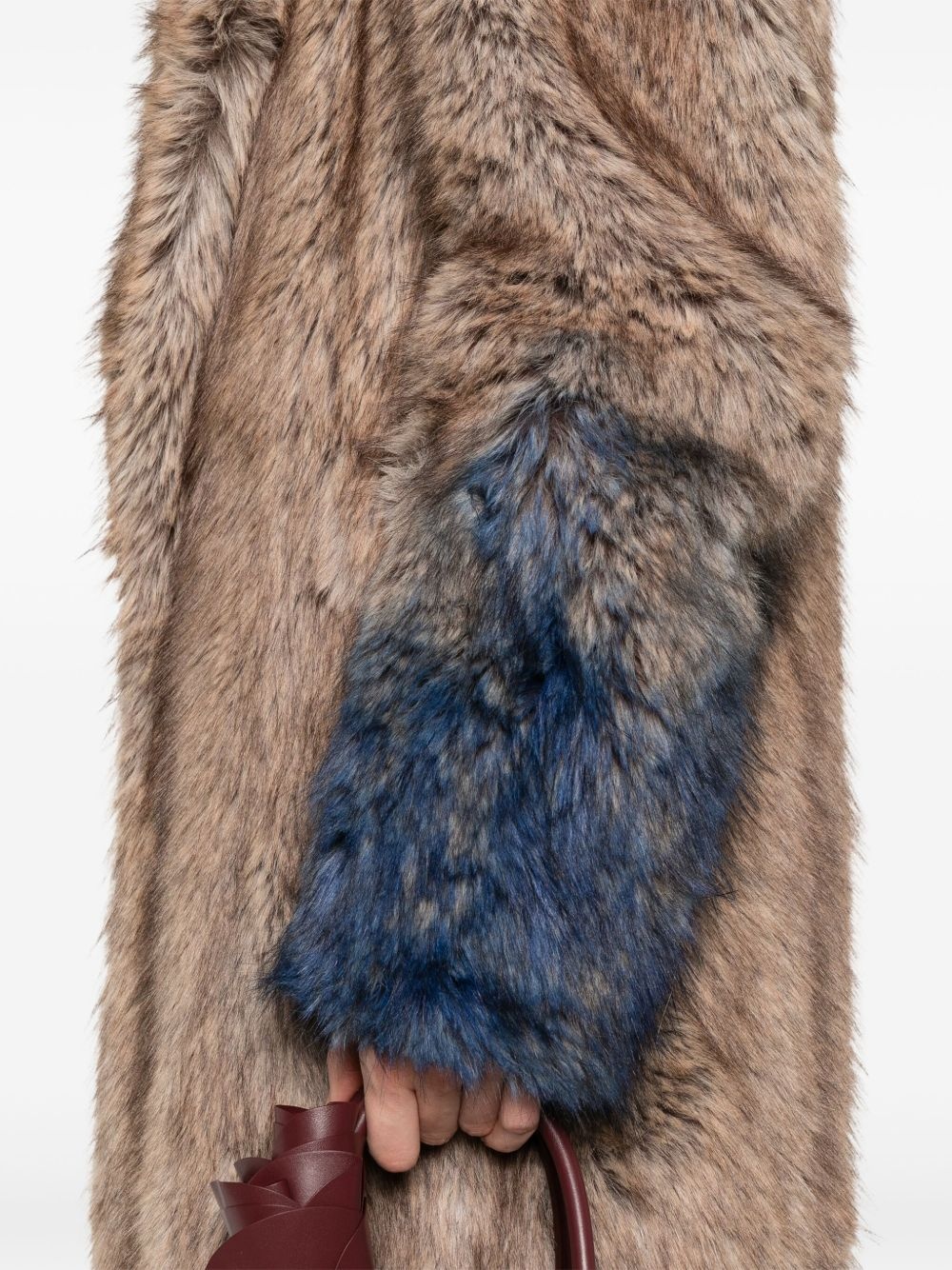 spray faux-fur coat - 5