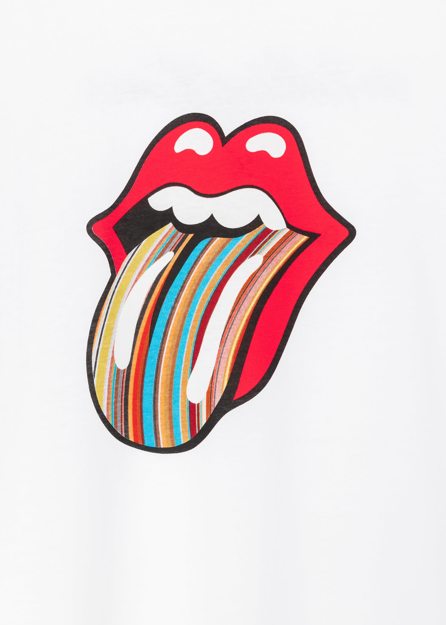 The Rolling Stones x Paul Smith - 'Signature Stripe' Tongue Logo T-Shirt - 2