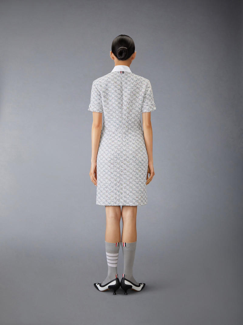 Sequin Tweed Patch Pocket Dress 4