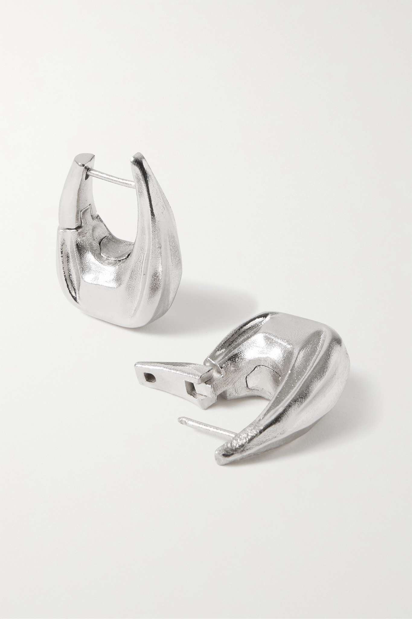 Olivia small silver-tone hoop earrings - 6