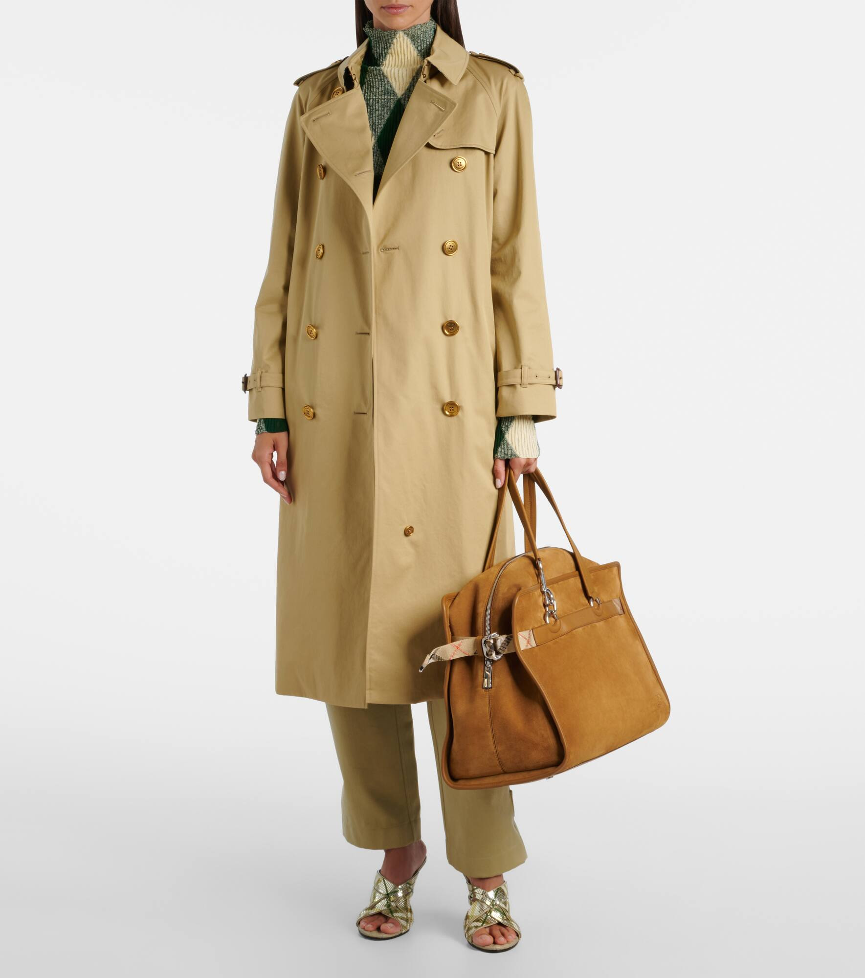 B Clip Holdall suede duffel bag - 5