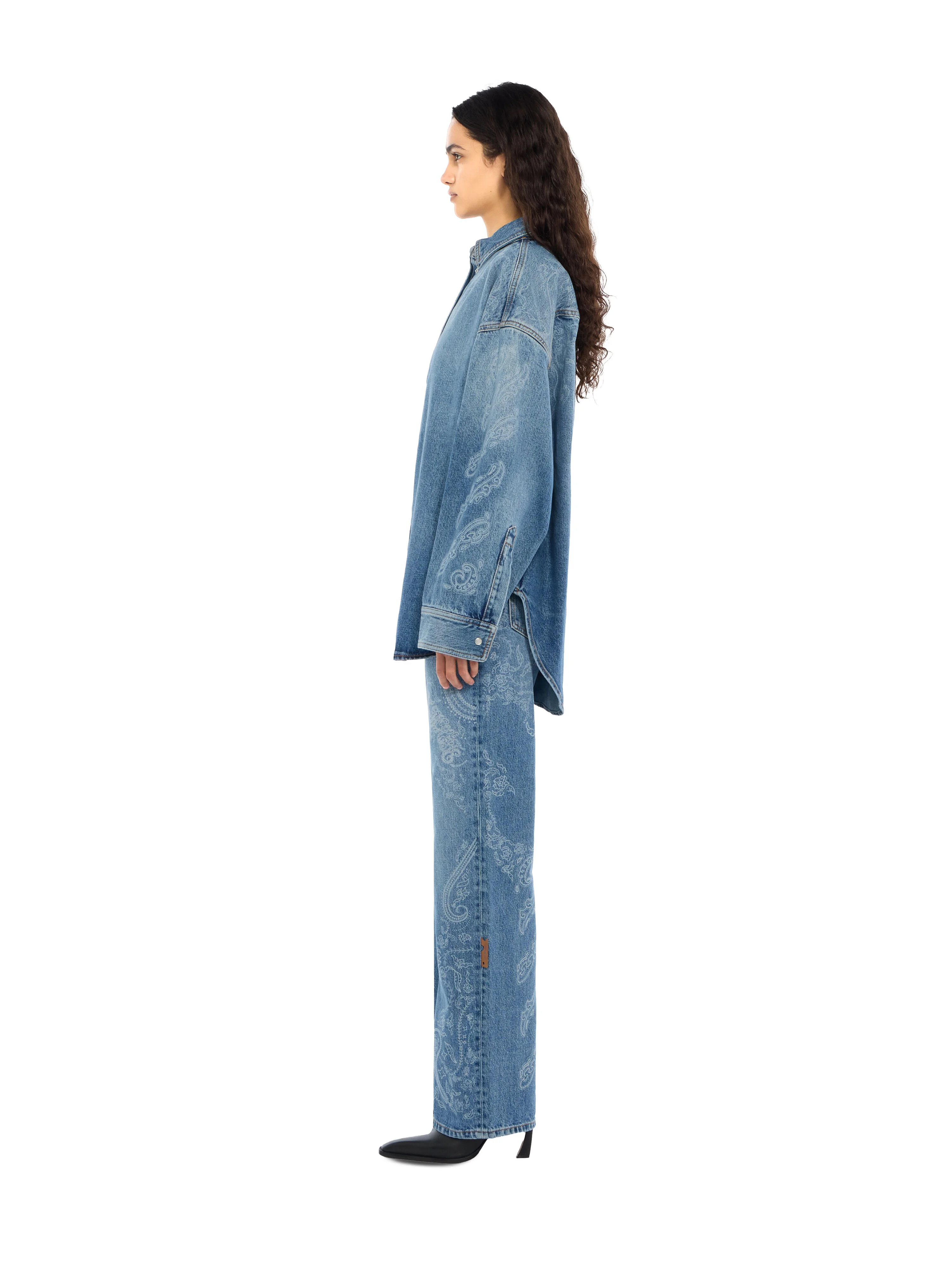 Paisley Denim Lover Shirt Jacket - 1
