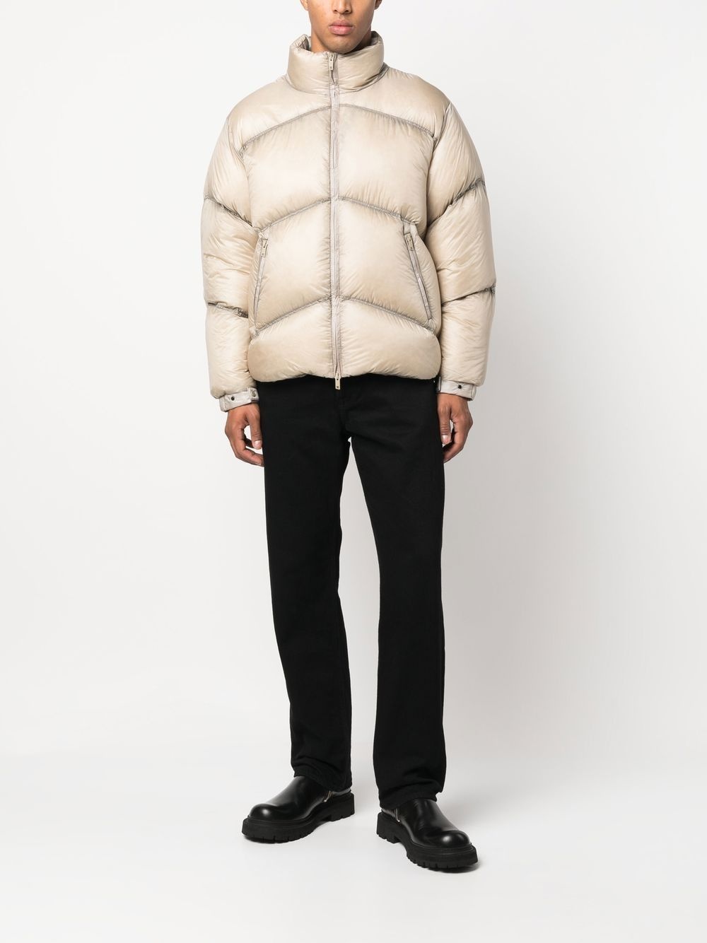 stand-up collar puffer jacket - 2