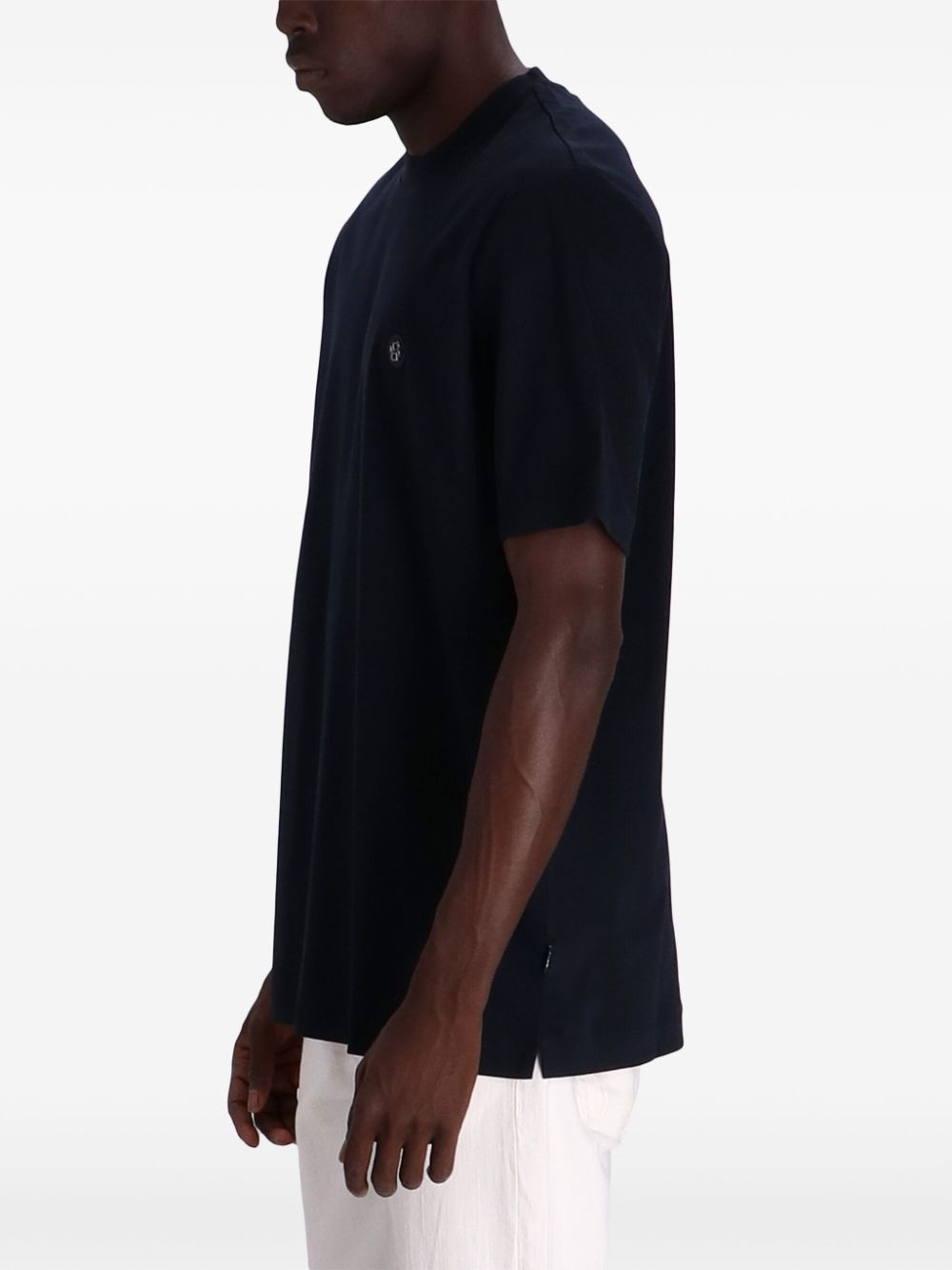 rubberised-logo cotton T-shirt - 3