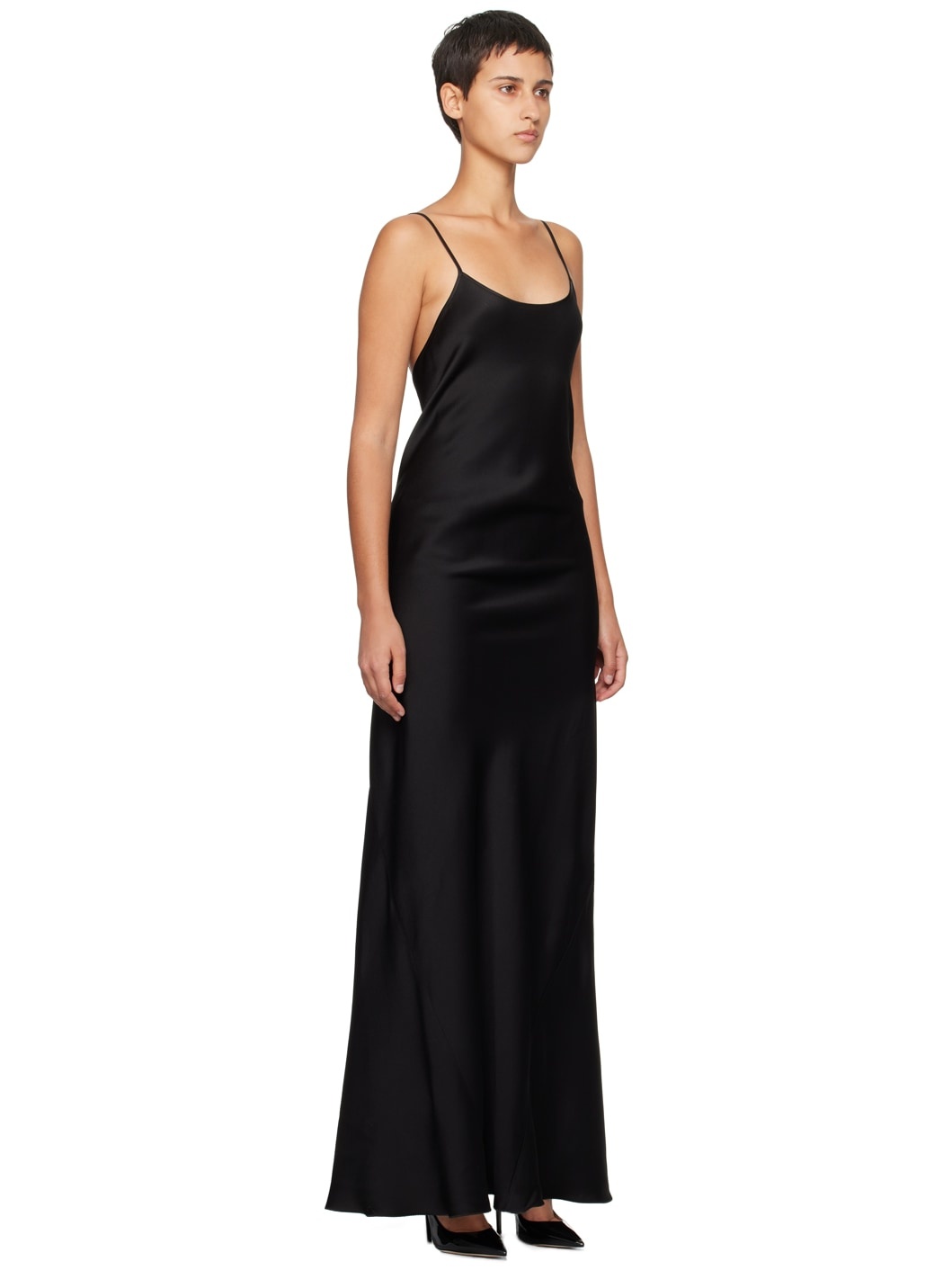 Black Fluid Maxi Dress - 2