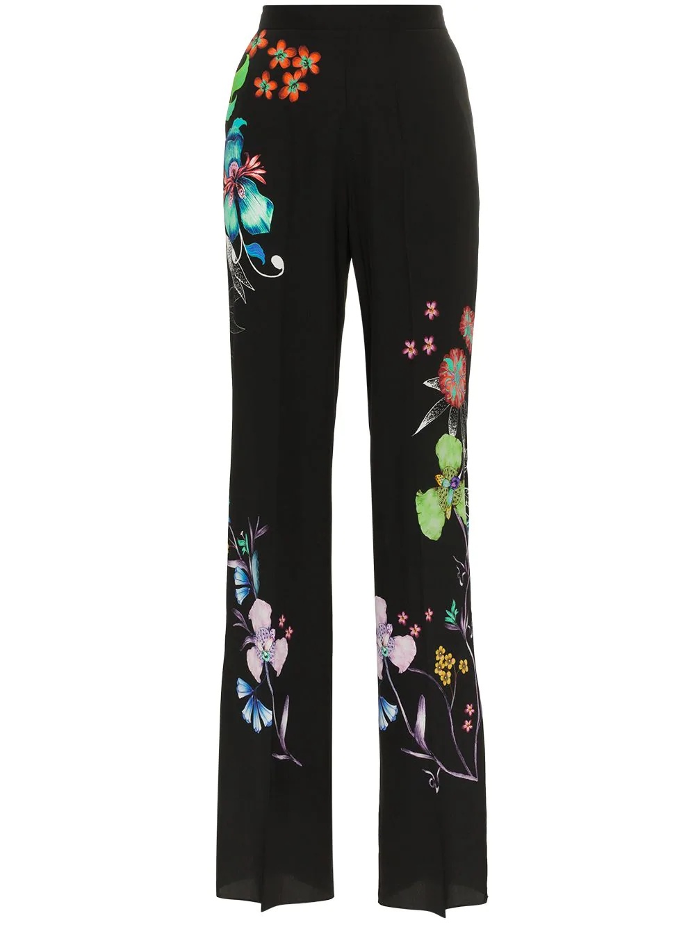 wide leg floral print trousers - 1