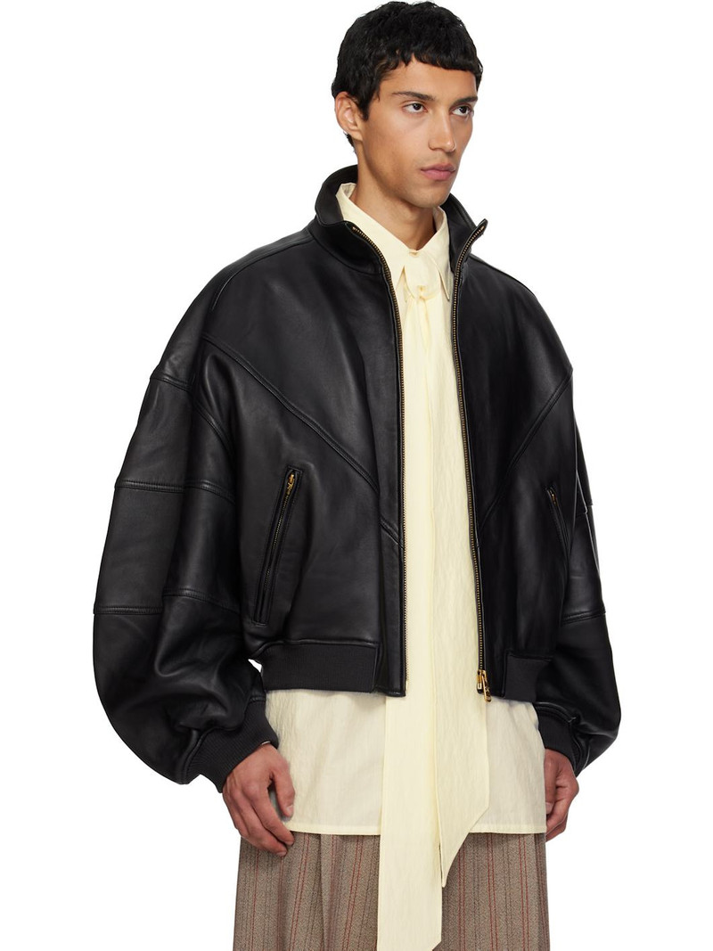 Black Ruff Rider Leather Jacket 2