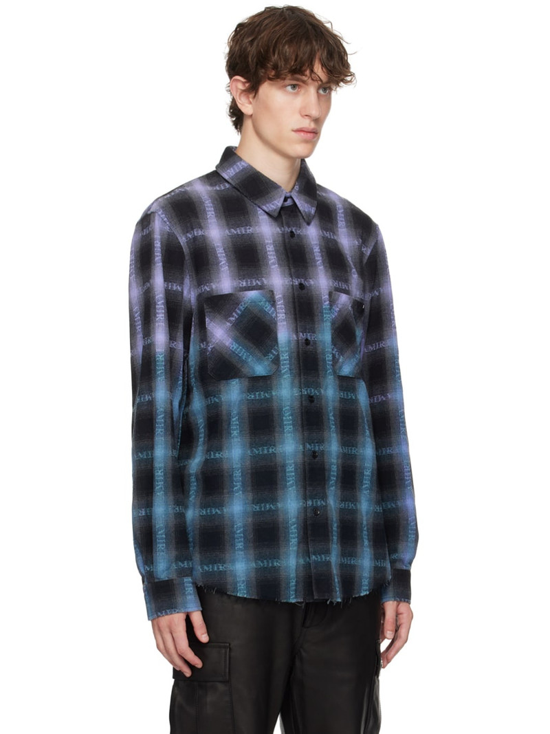plaid 로고 인쇄 셔츠 2