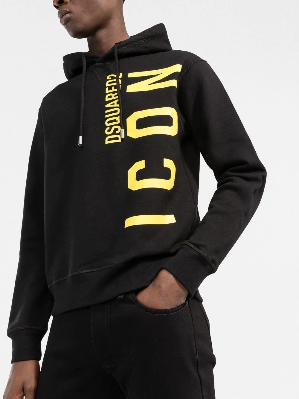 icon logo-print hoodie - 3