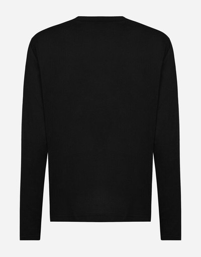 Dolce & Gabbana Long-sleeved T-shirt with logo tag outlook
