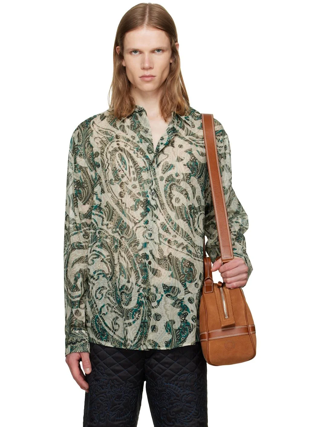 Green Paisley Shirt - 1