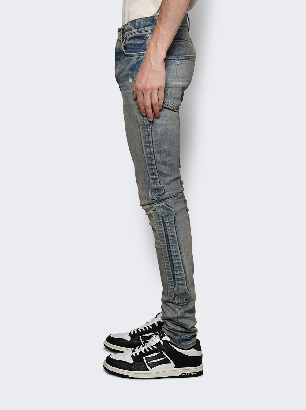 3d Bones Skinny Jean Clay Indigo - 4