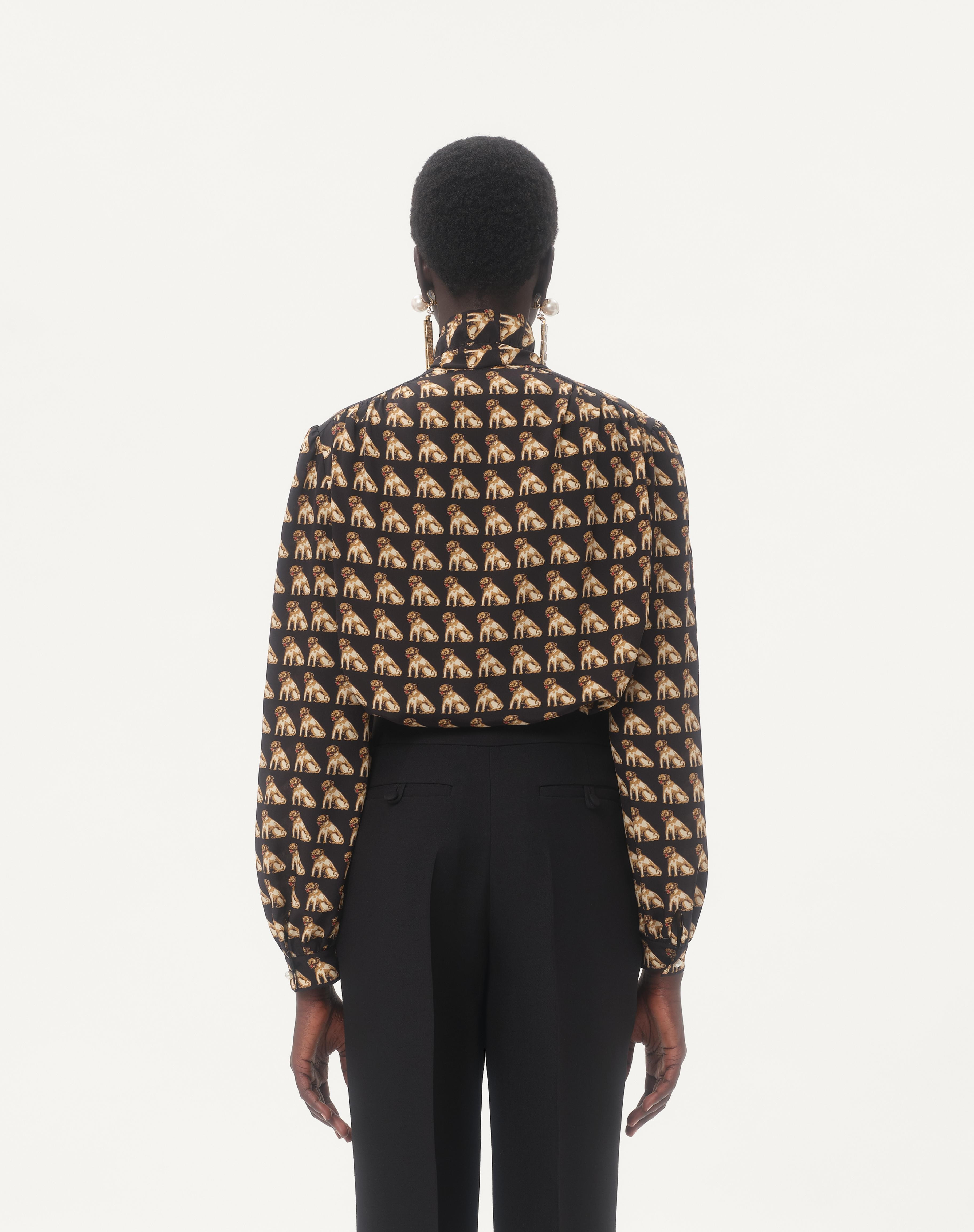 CREPE DE CHINE SHIRT WITH PETIT CHARLES PRINT - 7