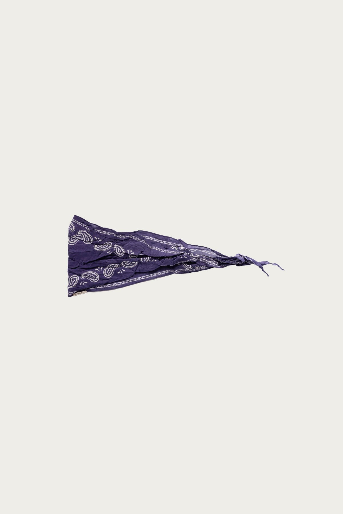 WASHER Crinkle Silk Neckerchief (PECOS Paisley) - Purple - 1