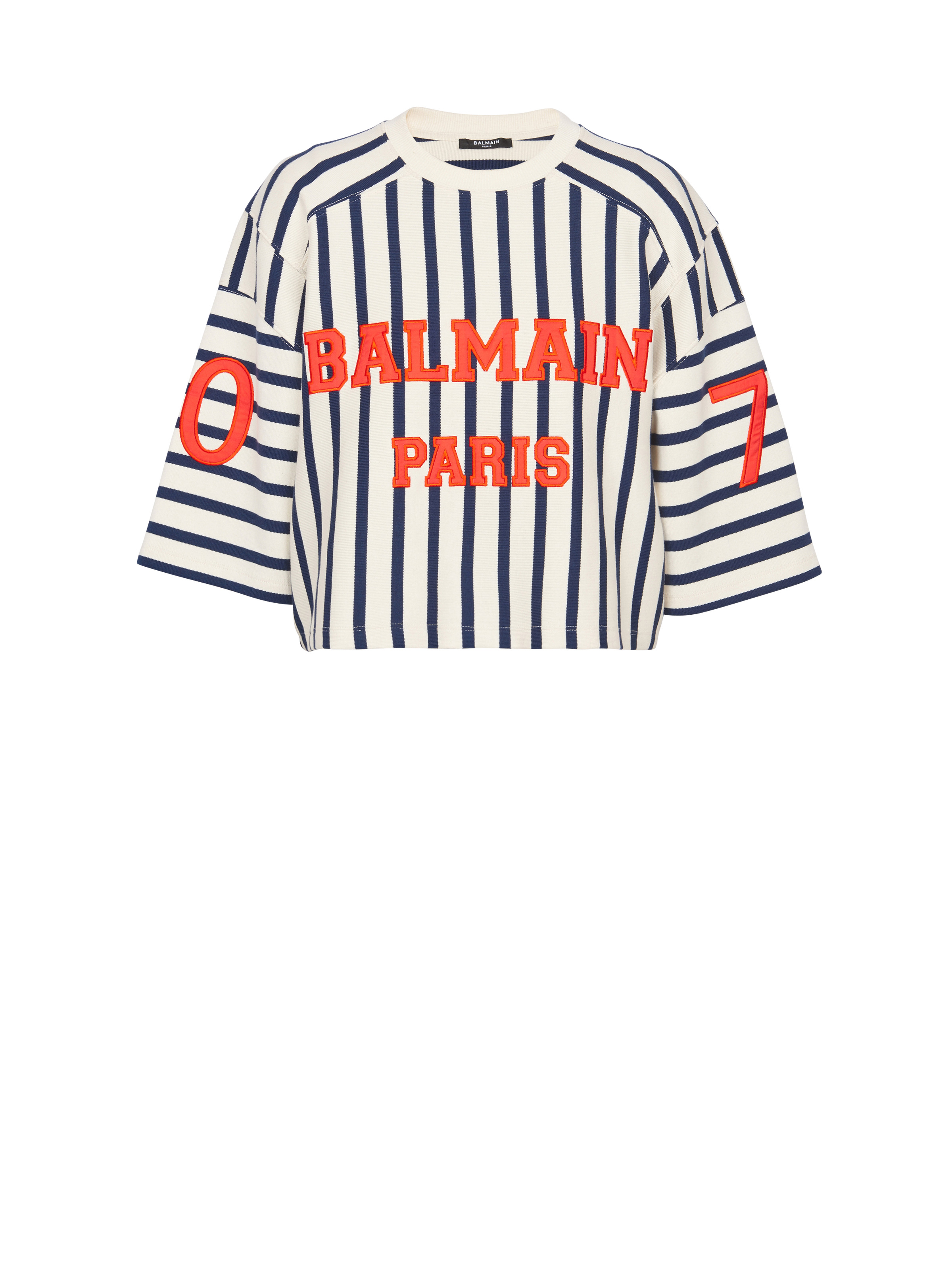 Balmain Baseball cropped T-Shirt - 1