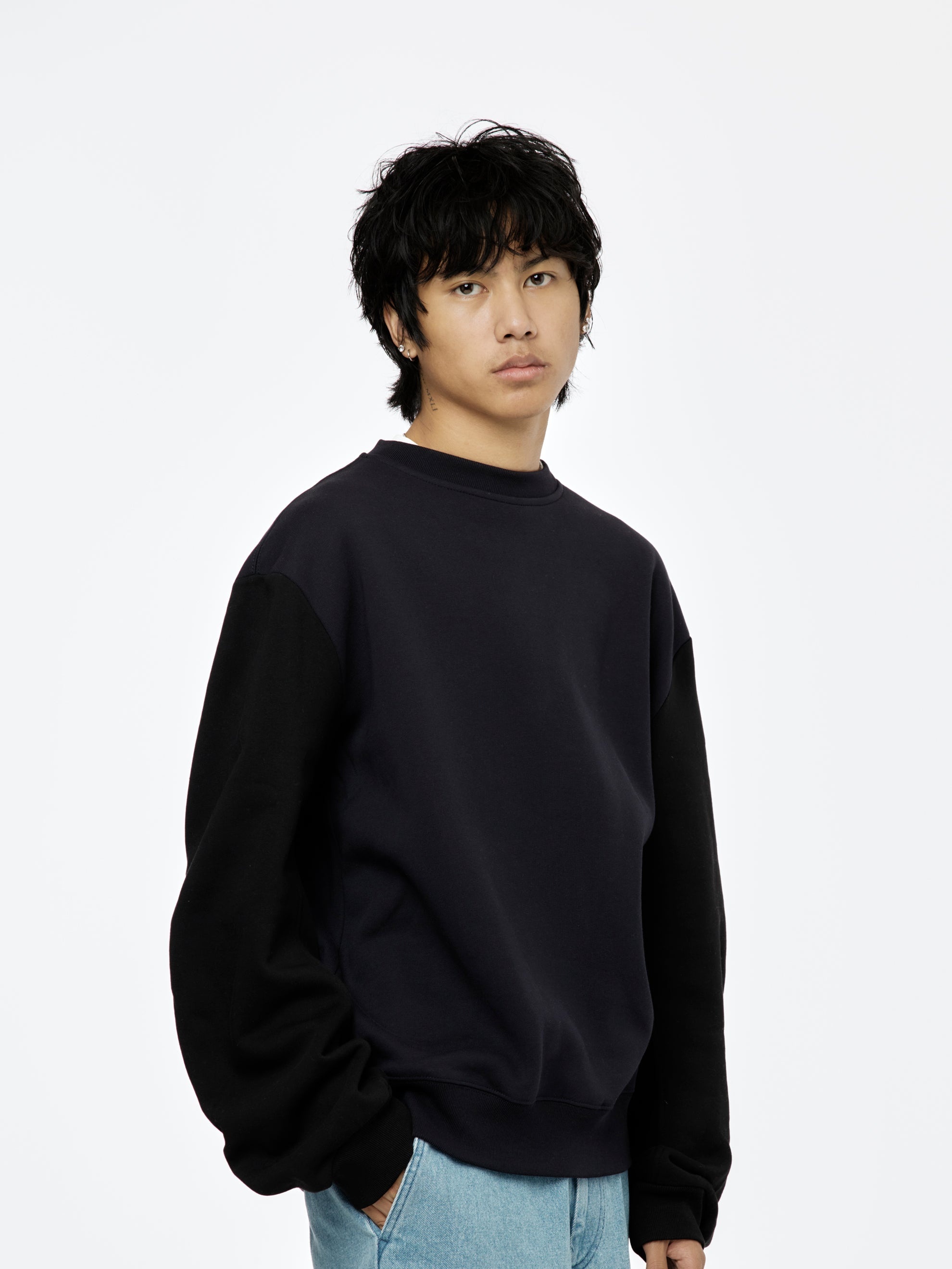 Dries Van Noten HARSON SWEATER (NAVY) | REVERSIBLE Dries Van Noten HARSON SWEATER (NAVY) | REVERSIBLE