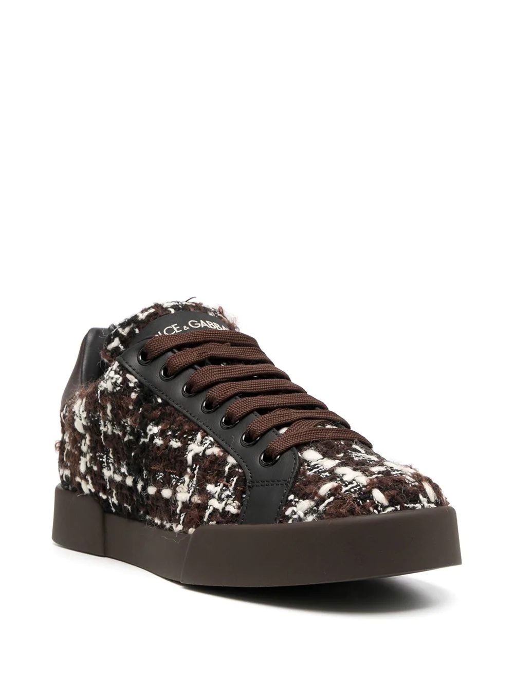 Portofino tweed low-top sneakers - 2