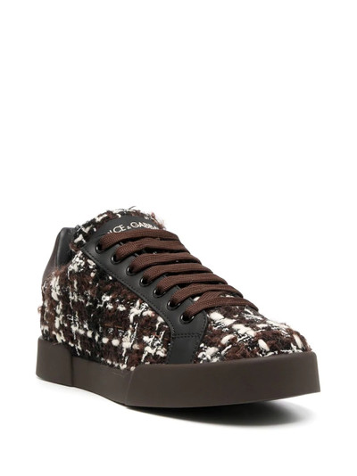 Dolce & Gabbana Portofino tweed low-top sneakers outlook